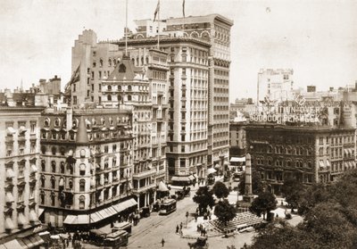Broadway at Madison Square with the Worth Monument, 1893 by American Photographer